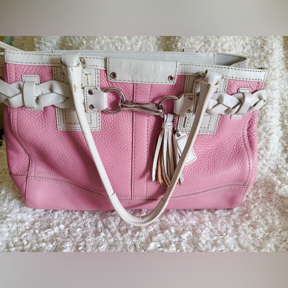 Authentic COACH Leather tote women’s bag satchel - Picture 4 of 7